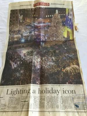 Newspaper picture and article of Mellennium Christmas Tree