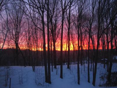 Winter 2011 in Windsor, CT, view #8, Sunset