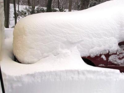 Winter 2011 in Windsor, CT, view #7, Snow on car