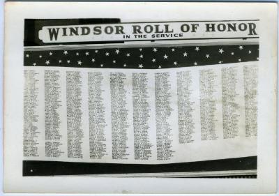 Windsor Roll of Honor