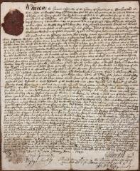 Land grant from Simon Wolcott to Roger Wolcott 1720