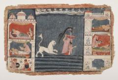 Untitled Indian Miniature Painting (Birth of Krishna)