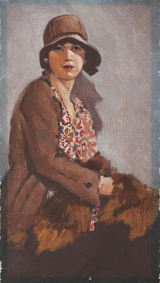 Seated Woman with a Bright Scarf