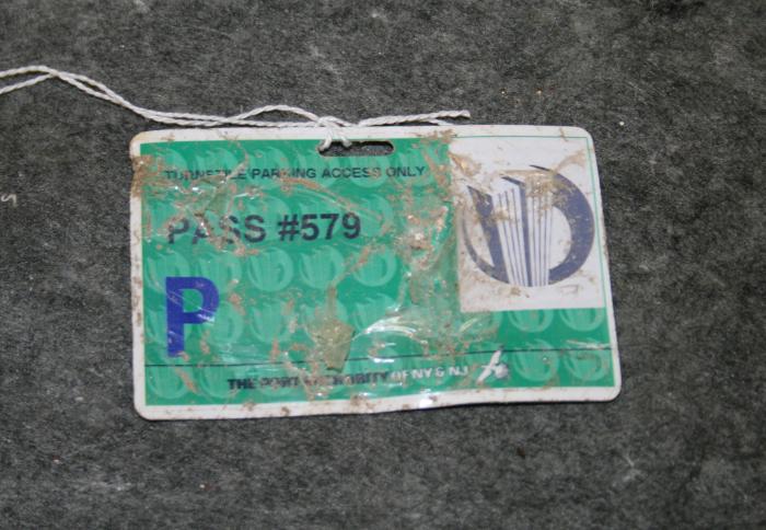 Plastic Parking pass from World Trade Center