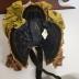 Straw Bonnet with Acid Green Rosettes worn by Cora Jarvis Harriman