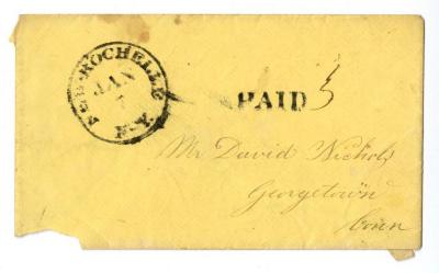 Letter: Harriet Renard to David Nichols, Envelope