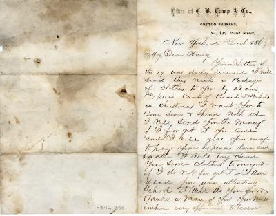 Letter: C.B. Camp to Harry Ambler