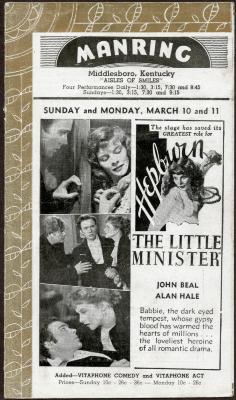 Movie Theatre Flyer, The Little Minister