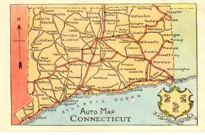 Auto Map of Connecticut