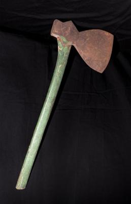 Tool - Broad Axe with Green Handle 