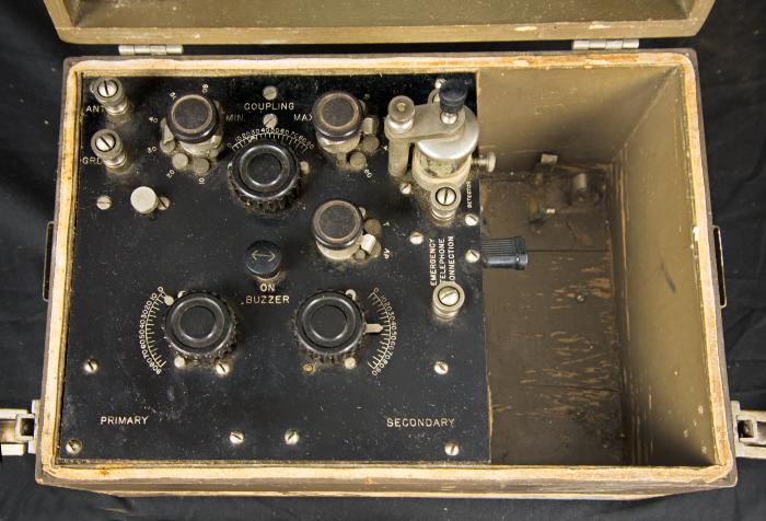 WWI crystal radio panel
