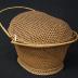Rounded reed basket a