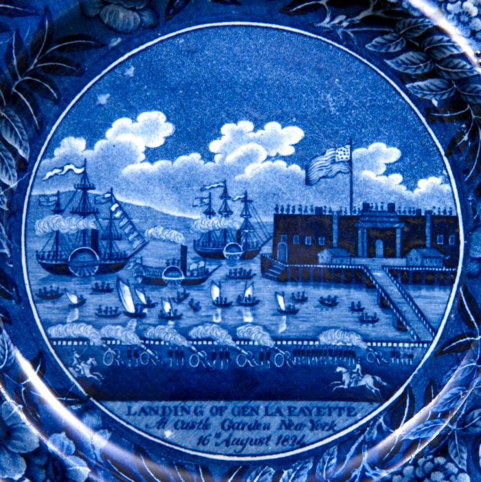 Household, Ceramic - Plate of the Landing of Lafayette